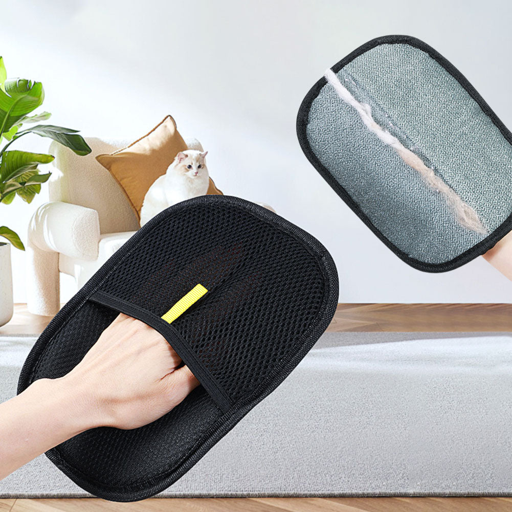 2-in-1 Pet Grooming Glove – Hair Remover & Deshedding Brush for All Fur Types